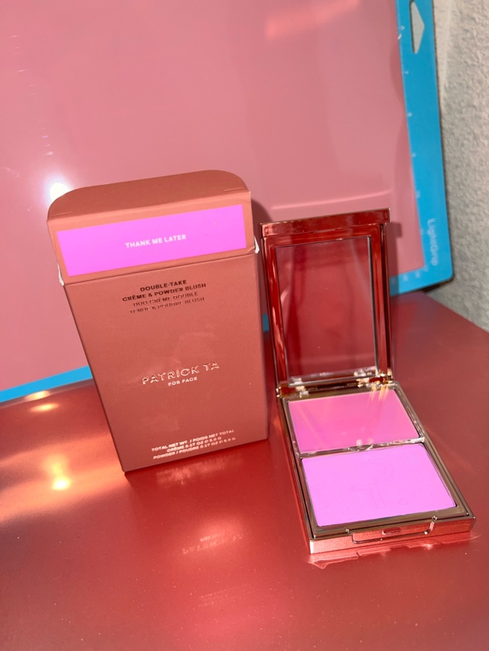Patrick Ta Double-Take Creme & Powder Blush — Bright Pink Duo